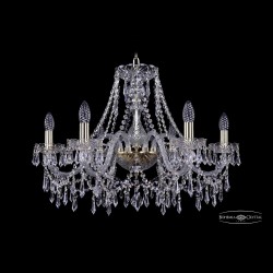 Люстра хрустальная 1403/6/240 G Bohemia Ivele Crystal (Стеклянный рожок)