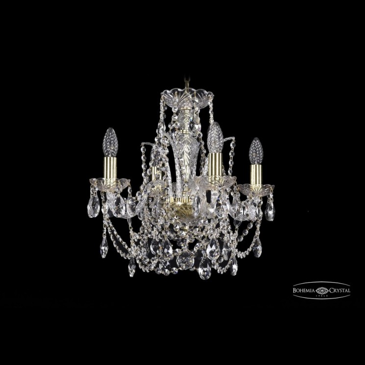Люстра хрустальная 1411/4/141 G Bohemia Ivele Crystal (Стеклянный рожок)