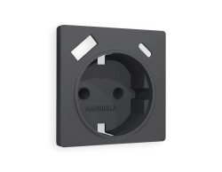 Ambrella Light Лицевая панель для электрической розетки с заземлением со шторками 2USB A+C QUANT Ambrella Volt ALFA AP9100