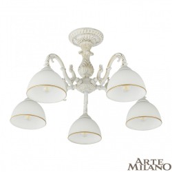 Люстра с плафонами потолочная 346410/5 WT+G Arte Milano (Потолочные)