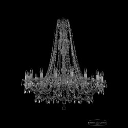 Люстра хрустальная 1411/16/400/Xl-115 Ni Bohemia Ivele Crystal (Стеклянный рожок)