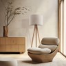 Напольный светильник с тканевым абажуром                      TK Lighting  16018 Grand