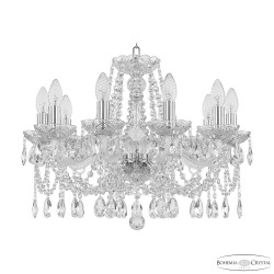 Люстра хрустальная 107/10/200 Ni Bohemia Ivele Crystal (Стеклянный рожок)