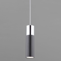 LED светильник подвесной в стиле лофт                      Eurosvet  50135/1 LED хром/черный
