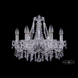 Люстра хрустальная 1403/6/160 Ni Bohemia Ivele Crystal (Стеклянный рожок)
