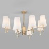 Потолочная люстра с тканевыми абажурами                      Eurosvet  60137/8 золото