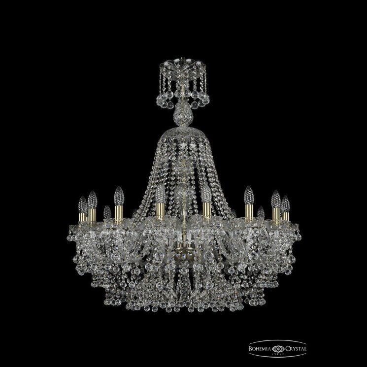 Люстра хрустальная 1409/16/300/XL-96 Pa Bohemia Ivele Crystal (Стеклянный рожок)