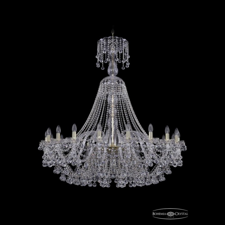 Люстра хрустальная 1409/20/460/XL-136 G Bohemia Ivele Crystal (Стеклянный рожок)