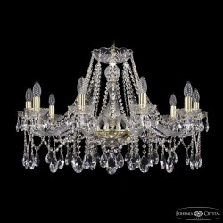 Люстра хрустальная 1413/10/300 G Bohemia Ivele Crystal (Стеклянный рожок)