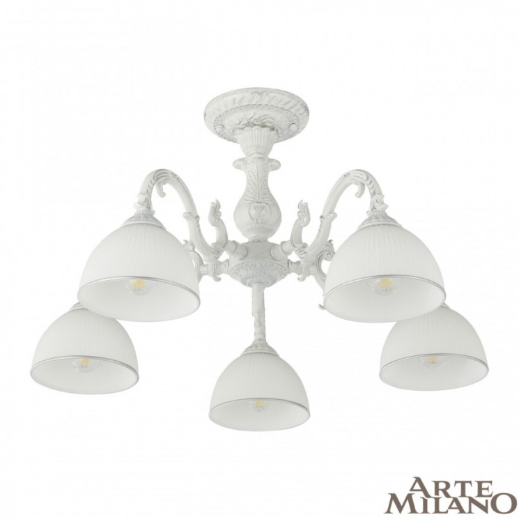Люстра с плафонами потолочная 346410/5 WT+SL Arte Milano (Потолочные)