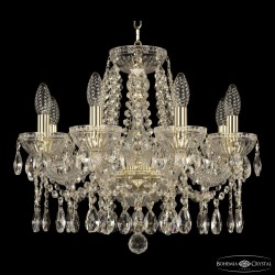 Люстра с цветным хрусталём 5413/8/165 G Clear/M-1G Bohemia Ivele Crystal (5413)