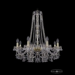 Люстра хрустальная 1409/8/240/h-75 G Bohemia Ivele Crystal (Стеклянный рожок)
