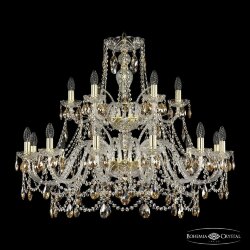 Люстра хрустальная 1411/12+6/360/2d G K721 Bohemia Ivele Crystal (Стеклянный рожок)