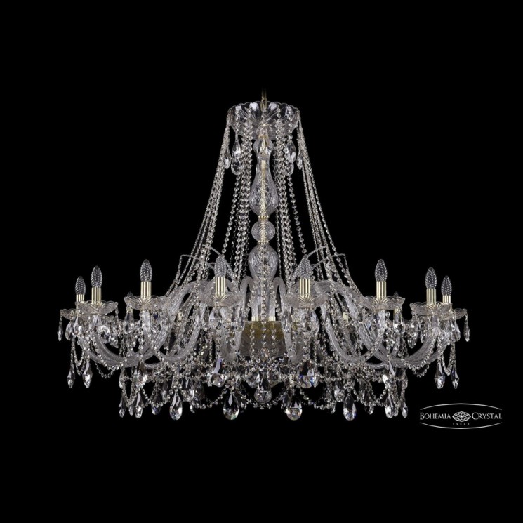 Люстра хрустальная 1411/16/460 G Bohemia Ivele Crystal (Стеклянный рожок)