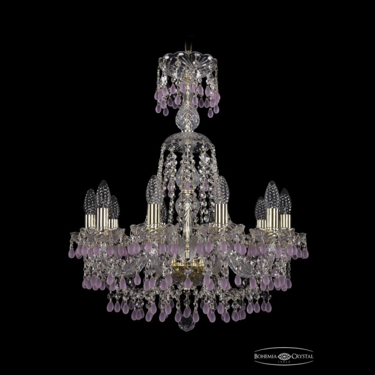 Люстра хрустальная 1410/10/195/XL-66 G V7010 Bohemia Ivele Crystal (Стеклянный рожок)