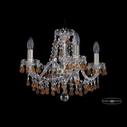 Люстра хрустальная 1410/4/141 G V1003 Bohemia Ivele Crystal (Стеклянный рожок)