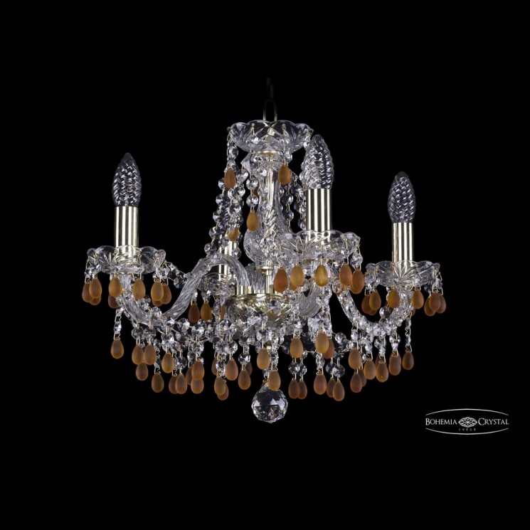 Люстра хрустальная 1410/4/141 G V1003 Bohemia Ivele Crystal (Стеклянный рожок)