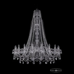 Люстра хрустальная 1411/20/460/XL-154 Ni Bohemia Ivele Crystal (Стеклянный рожок)