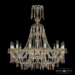 Люстра хрустальная 1403/12/300/XL-95 G M801 Bohemia Ivele Crystal (Стеклянный рожок)