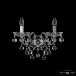 Бра хрустальные 1409B/2/160/XL Ni  Bohemia Ivele Crystal (Стеклянный рожок)