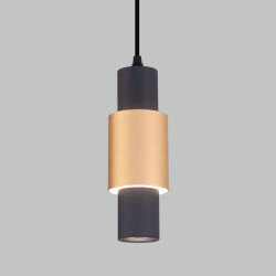 Подвесной светодиодный светильник                      Eurosvet  50204/1 LED черный/матовое золото