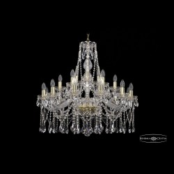 Люстра хрустальная 1413/12+6+3/300 G Bohemia Ivele Crystal (Стеклянный рожок)