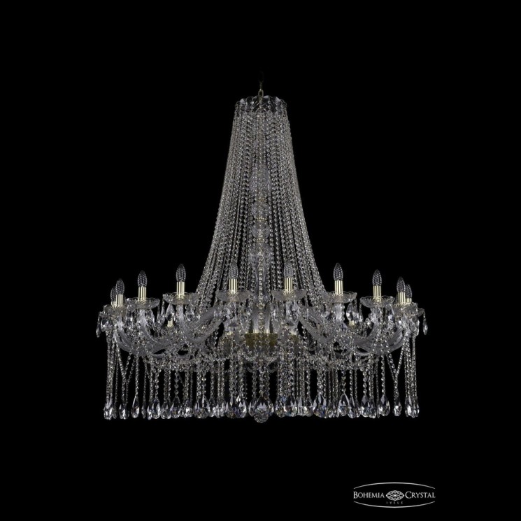 Люстра хрустальная 1413/20/460/h-136 G Bohemia Ivele Crystal (Стеклянный рожок)