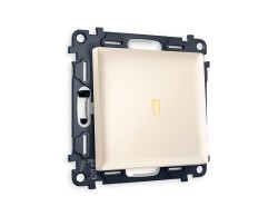 Ambrella Light Комплект механизма 1-клавишного проходного выключателя с подсветкой 3200K Ambrella Volt ALFA MA322030