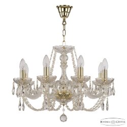 Люстра хрустальная 101/8/195 G Bohemia Ivele Crystal (Стеклянный рожок)