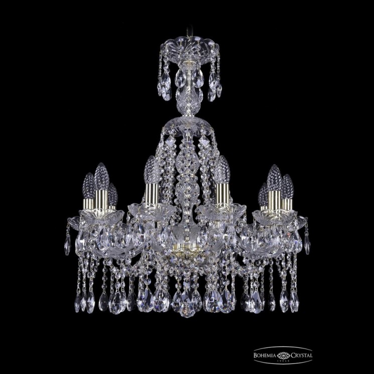 Люстра хрустальная 1413/10/200/XL-66 G Bohemia Ivele Crystal (Стеклянный рожок)