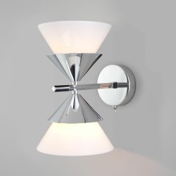 Настенный светильник со стеклянными плафонами                      Eurosvet  70138/2 хром