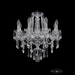 Люстра хрустальная 1415/8/165 Ni Bohemia Ivele Crystal (Стеклянный рожок)