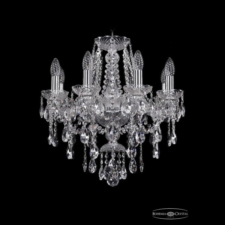 Люстра хрустальная 1415/8/165 Ni Bohemia Ivele Crystal (Стеклянный рожок)