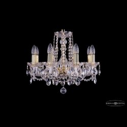 Люстра хрустальная 1402/8/160 G Bohemia Ivele Crystal (Стеклянный рожок)