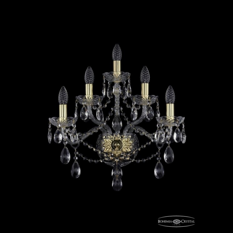 Бра хрустальные 1415B/2+2+1/200/XL G Bohemia Ivele Crystal (Стеклянный рожок)