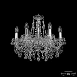 Люстра хрустальная 1409/6/160 Ni Bohemia Ivele Crystal (Стеклянный рожок)