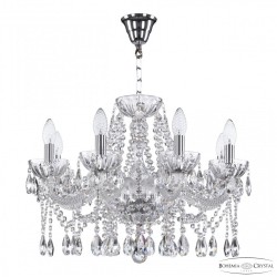 Люстра с цветным хрусталём 5413/8/200 Ni Clear/M-1H Bohemia Ivele Crystal (5413)
