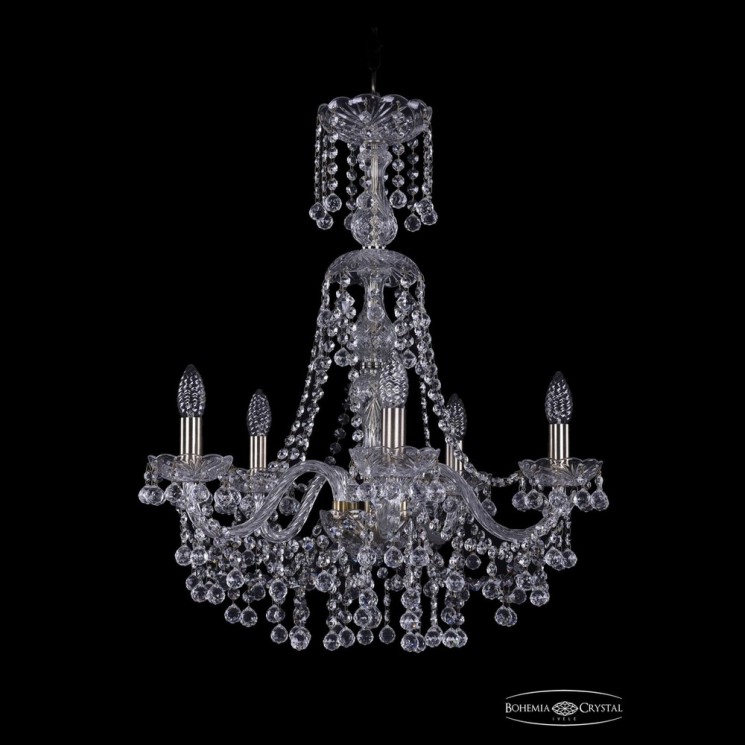 Люстра хрустальная 1409/5/195/XL-68 Pa Bohemia Ivele Crystal (Стеклянный рожок)
