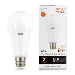 Светодиодная лампа Gauss A67 25W 2000Lm 3000K E27 7321573215_GAUSS
