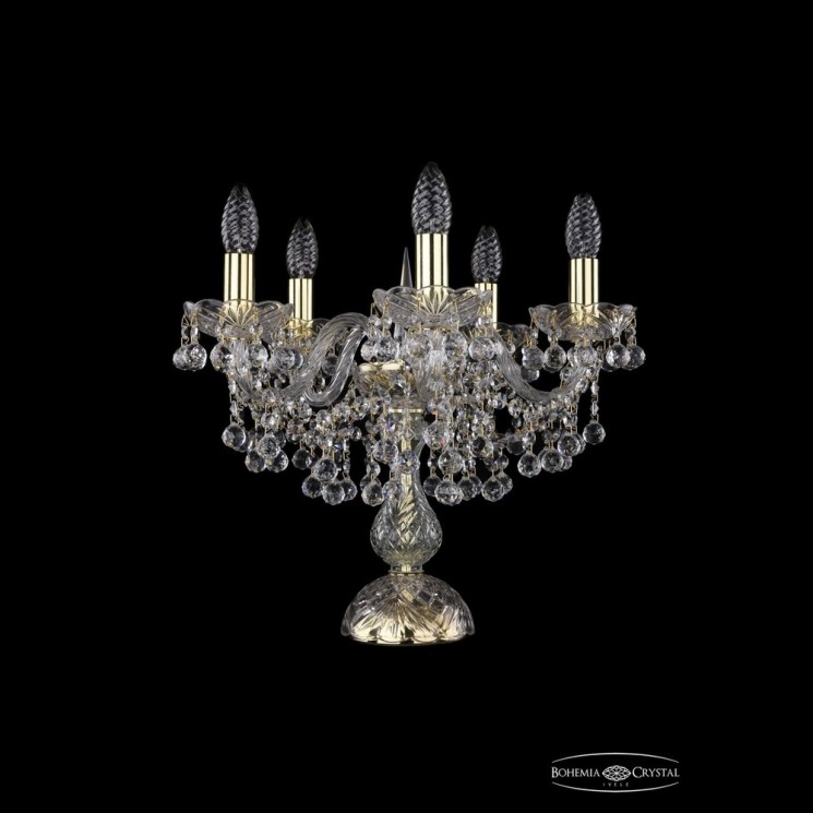 Настольная лампа 1409L/5/141-39 G Bohemia Ivele Crystal (Стеклянный рожок)