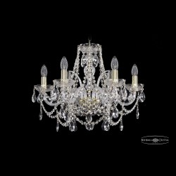 Люстра хрустальная 1411/6/195 G Bohemia Ivele Crystal (Стеклянный рожок)