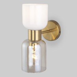 Настенный светильник со стеклянными плафонами                      Eurosvet  60118/2 латунь