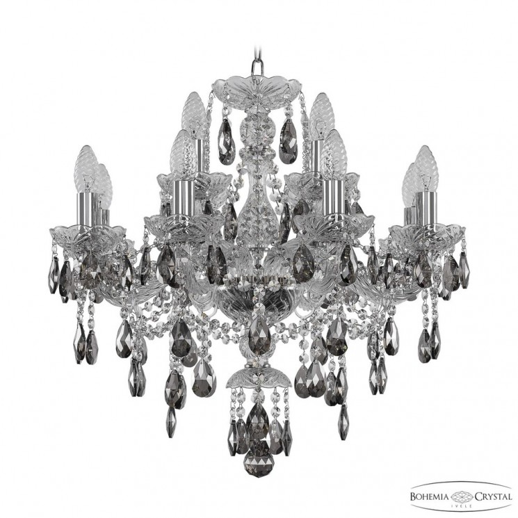 Люстра хрустальная 1415/8+4/200 Ni K731 Bohemia Ivele Crystal (Стеклянный рожок)