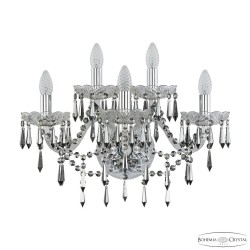 Бра хрустальный 1403B/3+2/195/XL NI R731 Bohemia Ivele Crystal (Стеклянный рожок)