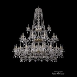 Люстра хрустальная 1411/20+10+5/530/3d G Bohemia Ivele Crystal (Стеклянный рожок)