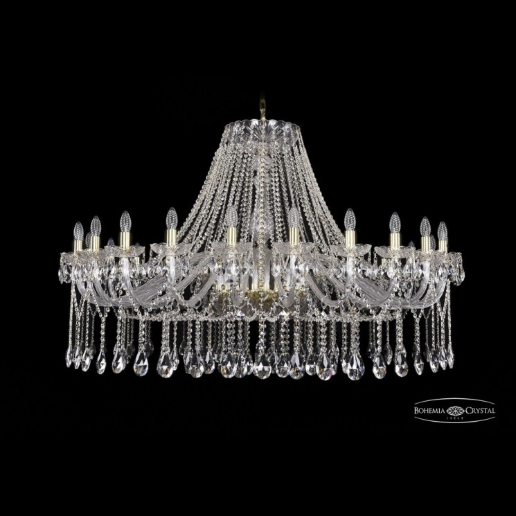Люстра хрустальная 1413/24/530 G Bohemia Ivele Crystal (Стеклянный рожок)