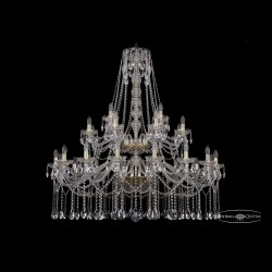 Люстра хрустальная 1413/16+8+4/460/2d G Bohemia Ivele Crystal (Стеклянный рожок)