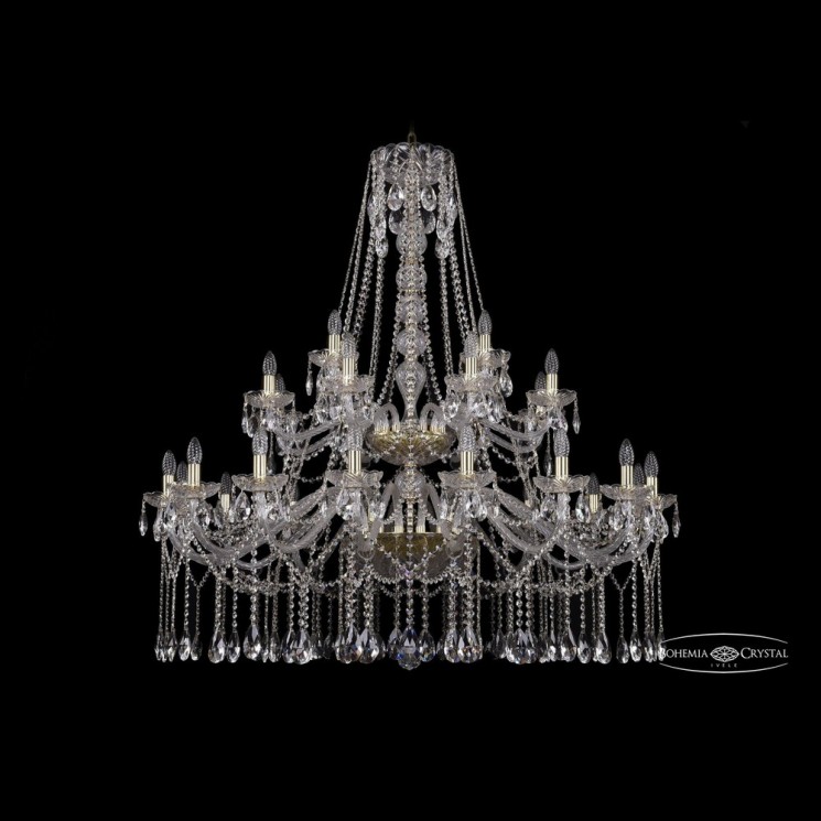 Люстра хрустальная 1413/16+8+4/460/2d G Bohemia Ivele Crystal (Стеклянный рожок)