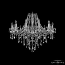 Люстра хрустальная 1415/12/300 Ni  Bohemia Ivele Crystal (Стеклянный рожок)