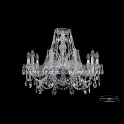 Люстра хрустальная 1411/10/240 Ni Bohemia Ivele Crystal (Стеклянный рожок)